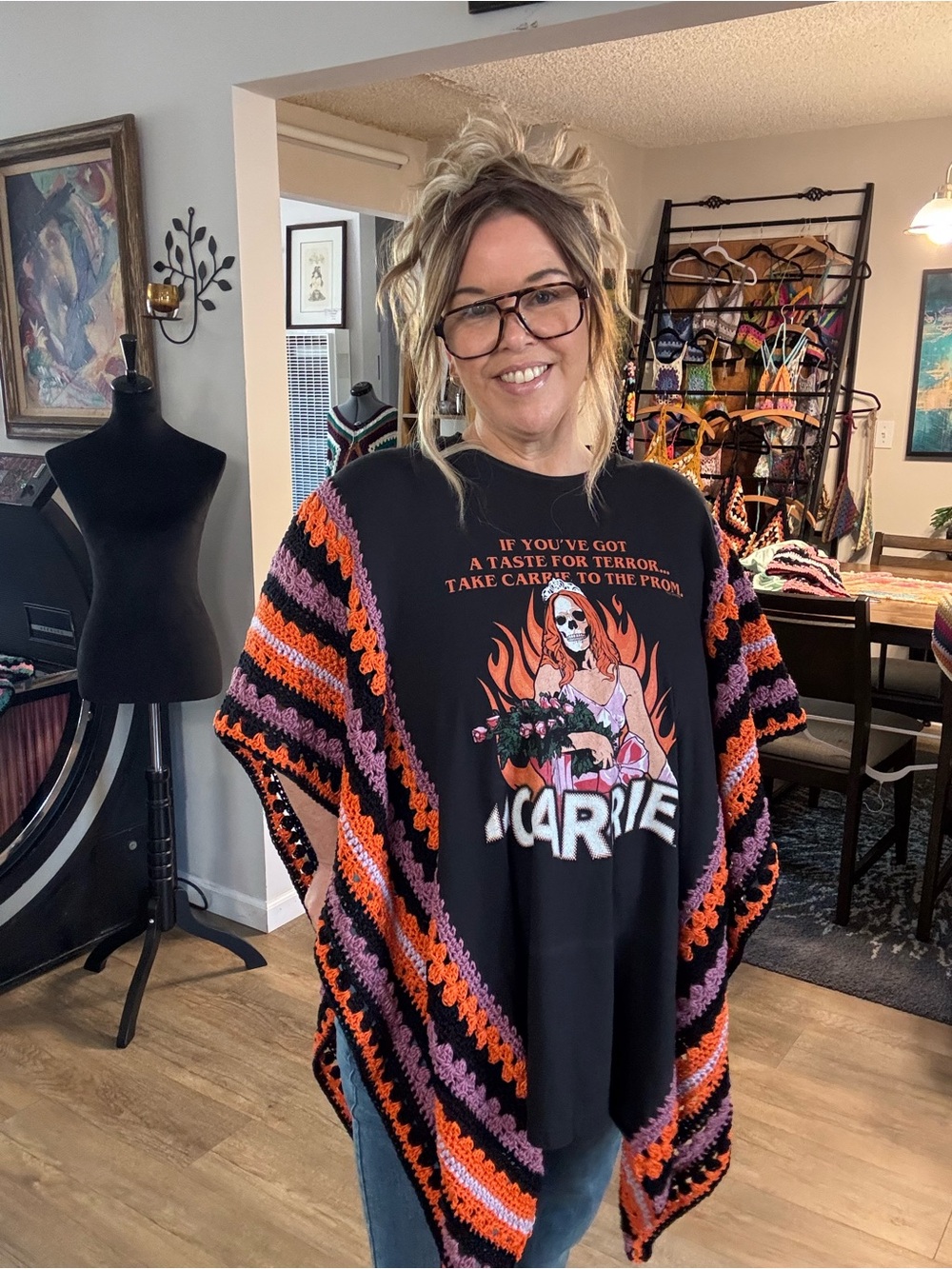 Upcycled Horror T-Shirt